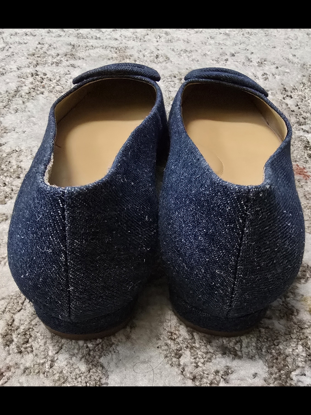 Talbots Dark Blue Denim Women’s Flat Shoes - Classic Size 7M - Picture 6 of 11
